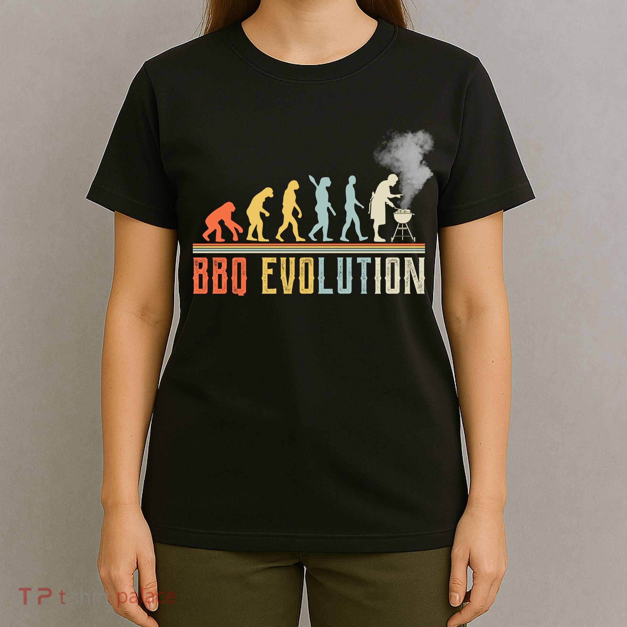 BBQ Barbecue Evolution Retro Vintage T-Shirt