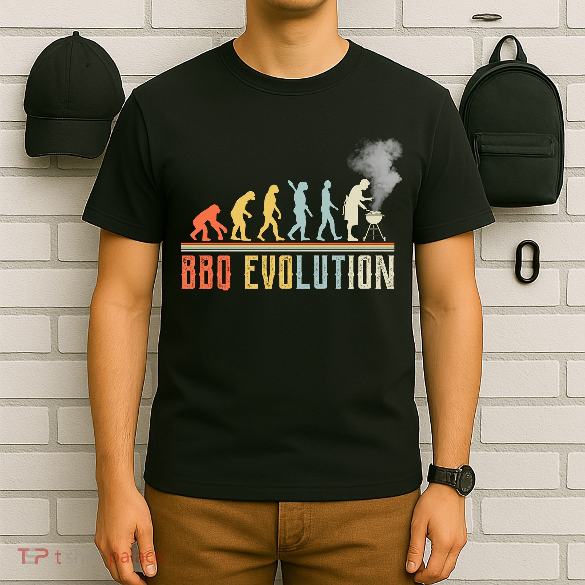 BBQ Barbecue Evolution Retro Vintage T-Shirt