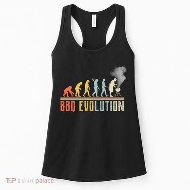 BBQ Barbecue Evolution Retro Vintage Women's Tank Top