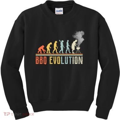BBQ Barbecue Evolution Retro Vintage Kids Sweatshirt