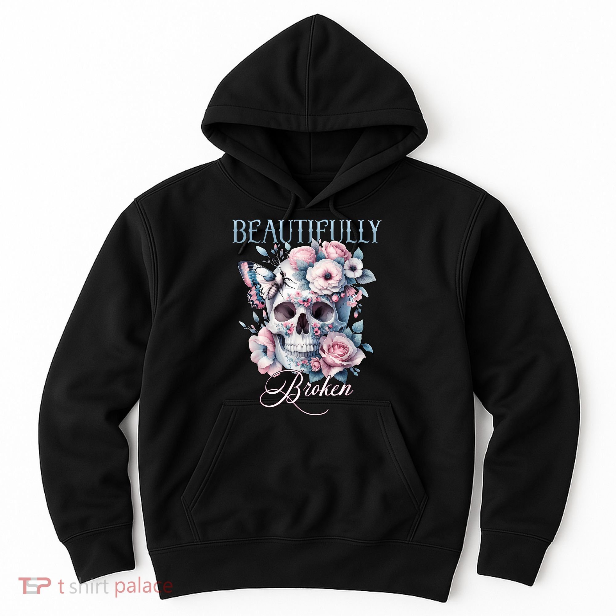 Beautifully Broken Funny Distressed Meme Christian Quote Hoodie