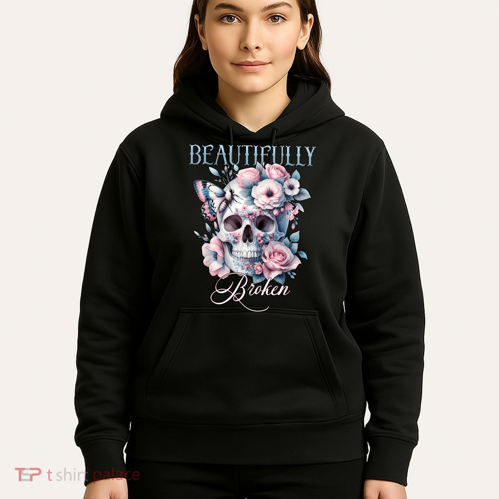 Beautifully Broken Funny Distressed Meme Christian Quote Hoodie