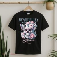 Beautifully Broken Funny Distressed Meme Christian Quote T-Shirt thumb 2