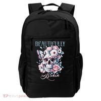 Beautifully Broken Funny Distressed Meme Christian Quote Backpack thumb 0