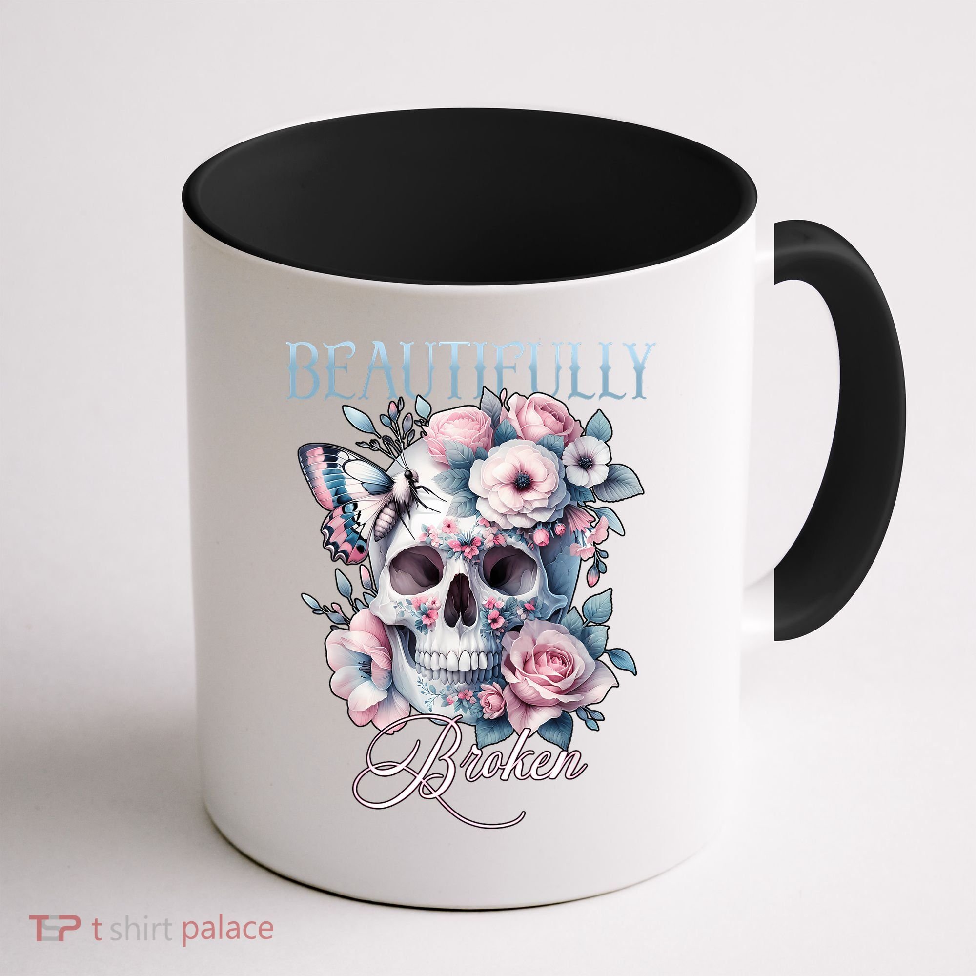 Beautifully Broken Funny Distressed Meme Christian Quote Coffee Mug