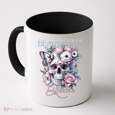 Beautifully Broken Funny Distressed Meme Christian Quote Coffee Mug
