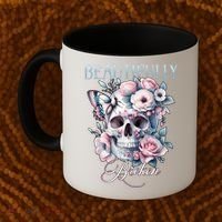 Beautifully Broken Funny Distressed Meme Christian Quote Coffee Mug thumb 2