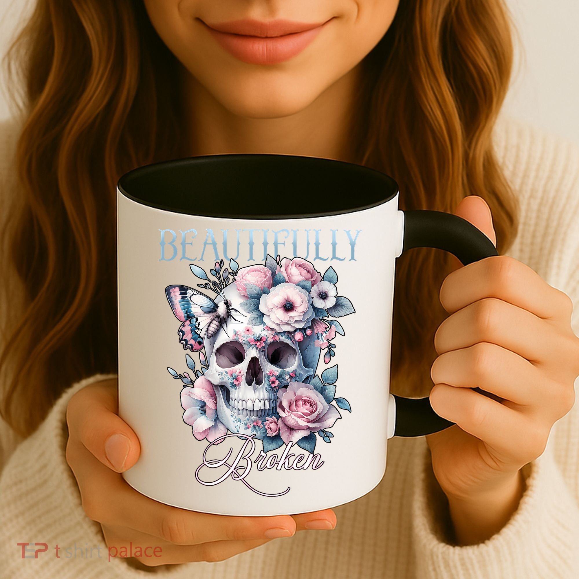 Beautifully Broken Funny Distressed Meme Christian Quote Coffee Mug