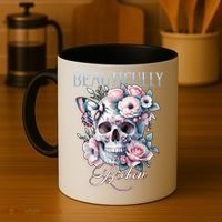 Beautifully Broken Funny Distressed Meme Christian Quote Coffee Mug thumb 4