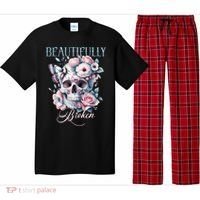 Beautifully Broken Funny Distressed Meme Christian Quote Pajama Set thumb 0