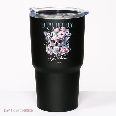 Beautifully Broken Funny Distressed Meme Christian Quote Tumbler