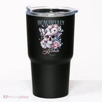 Beautifully Broken Funny Distressed Meme Christian Quote Tumbler thumb 0