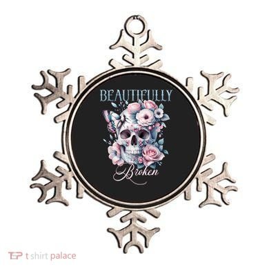 Beautifully Broken Funny Distressed Meme Christian Quote Ornament