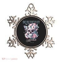 Beautifully Broken Funny Distressed Meme Christian Quote Ornament thumb 0