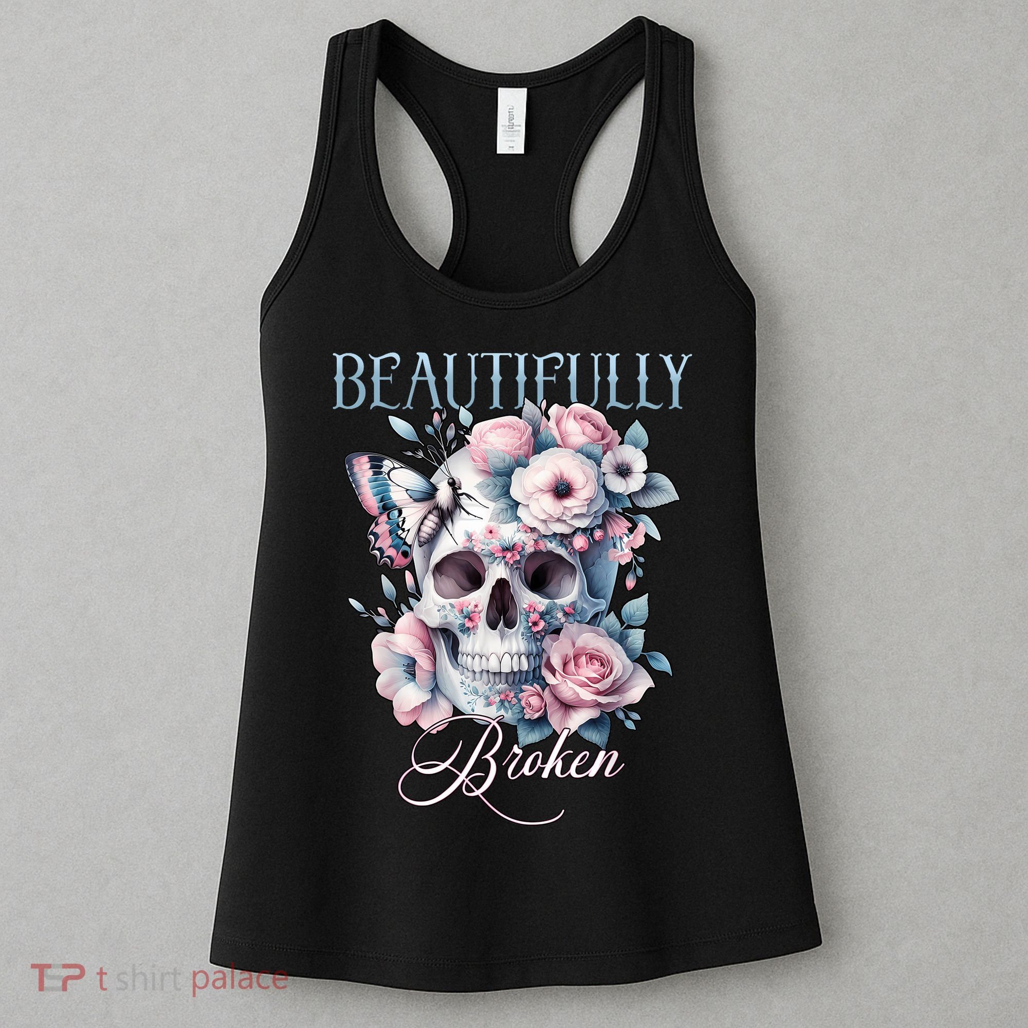 Beautifully Broken Funny Distressed Meme Christian Quote Women's Tank Top
