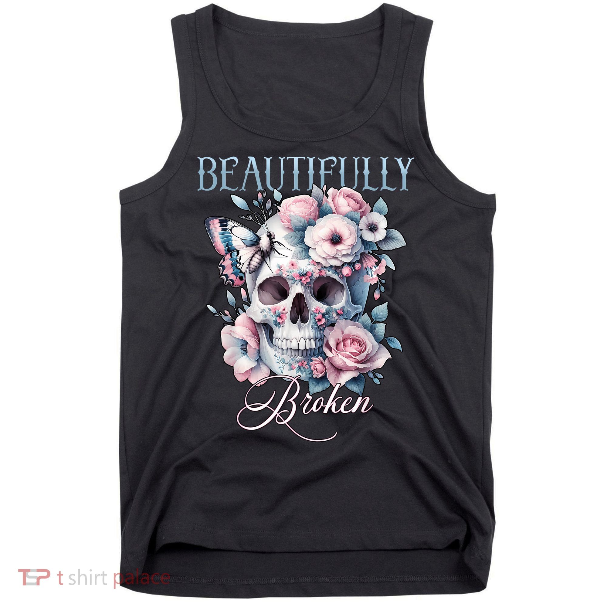 Beautifully Broken Funny Distressed Meme Christian Quote Tank Top
