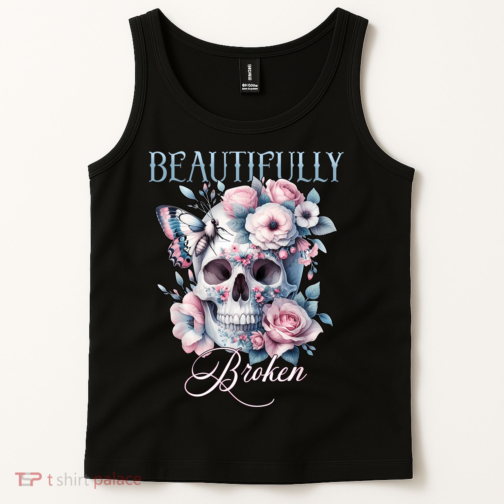 Beautifully Broken Funny Distressed Meme Christian Quote Tank Top