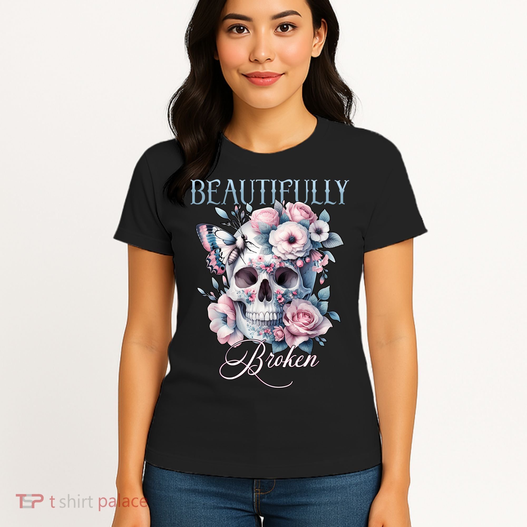 Beautifully Broken Funny Distressed Meme Christian Quote Women's T-Shirt
