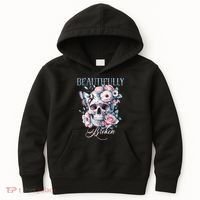 Beautifully Broken Funny Distressed Meme Christian Quote Kids Hoodie thumb 0