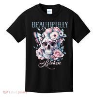 Beautifully Broken Funny Distressed Meme Christian Quote Kids T-Shirt thumb 0