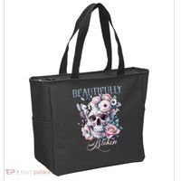 Beautifully Broken Funny Distressed Meme Christian Quote Tote Bag thumb 2