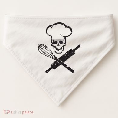 Badass Baker Funny Baking I Love Baking Humor Tee USA-Made Doggie Bandana