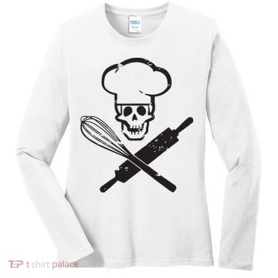 Badass Baker Funny Baking I Love Baking Humor Tee Women's Long Sleeve Shirt