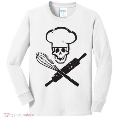 Badass Baker Funny Baking I Love Baking Humor Tee Kids Long Sleeve Shirt