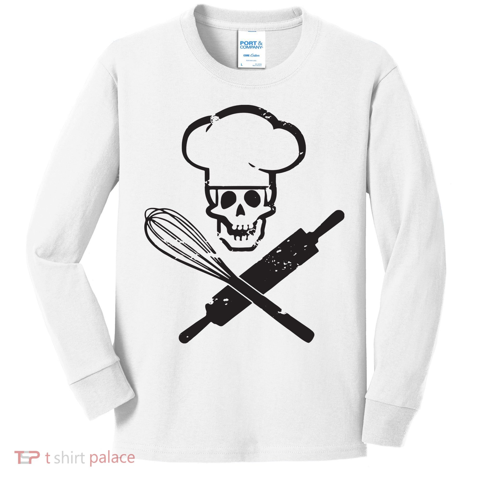 Badass Baker Funny Baking I Love Baking Humor Tee Kids Long Sleeve Shirt