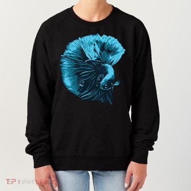 Blue Betta Fish And Siamese Fighting Fish Aquarium Owner Funny Gift Women's Sweatshirt