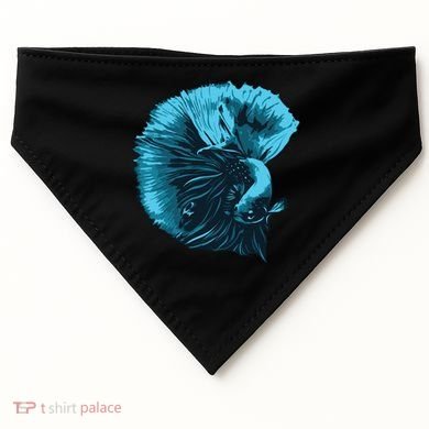 Blue Betta Fish And Siamese Fighting Fish Aquarium Owner Funny Gift USA-Made Doggie Bandana