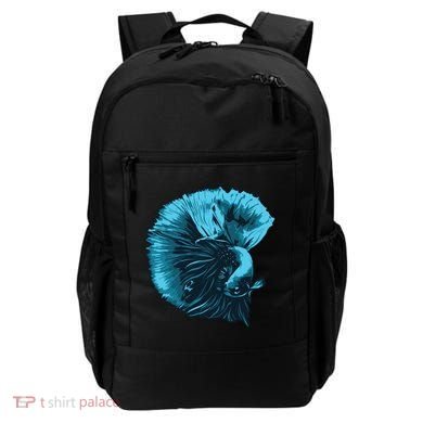 Blue Betta Fish And Siamese Fighting Fish Aquarium Owner Funny Gift Backpack