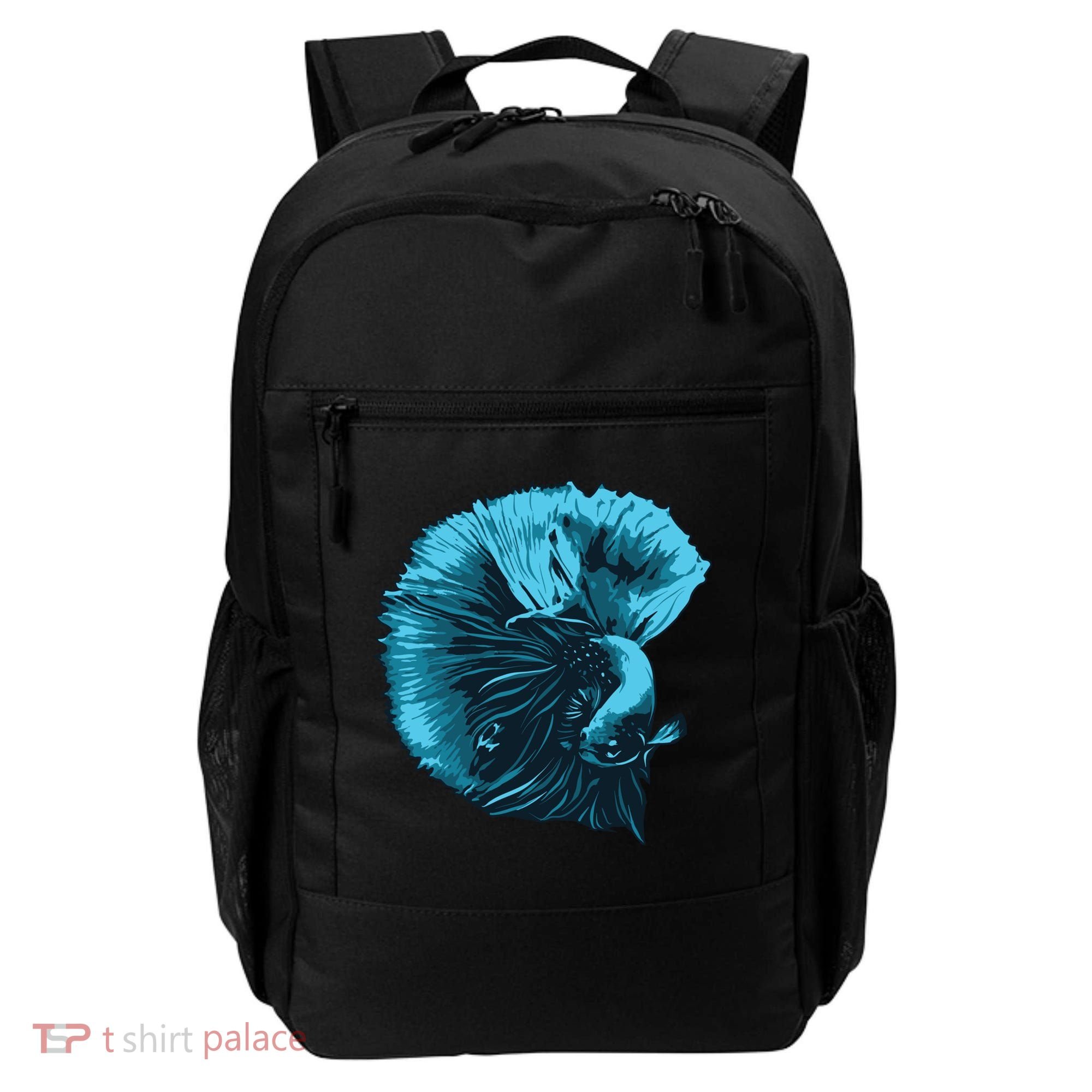 Blue Betta Fish And Siamese Fighting Fish Aquarium Owner Funny Gift Backpack