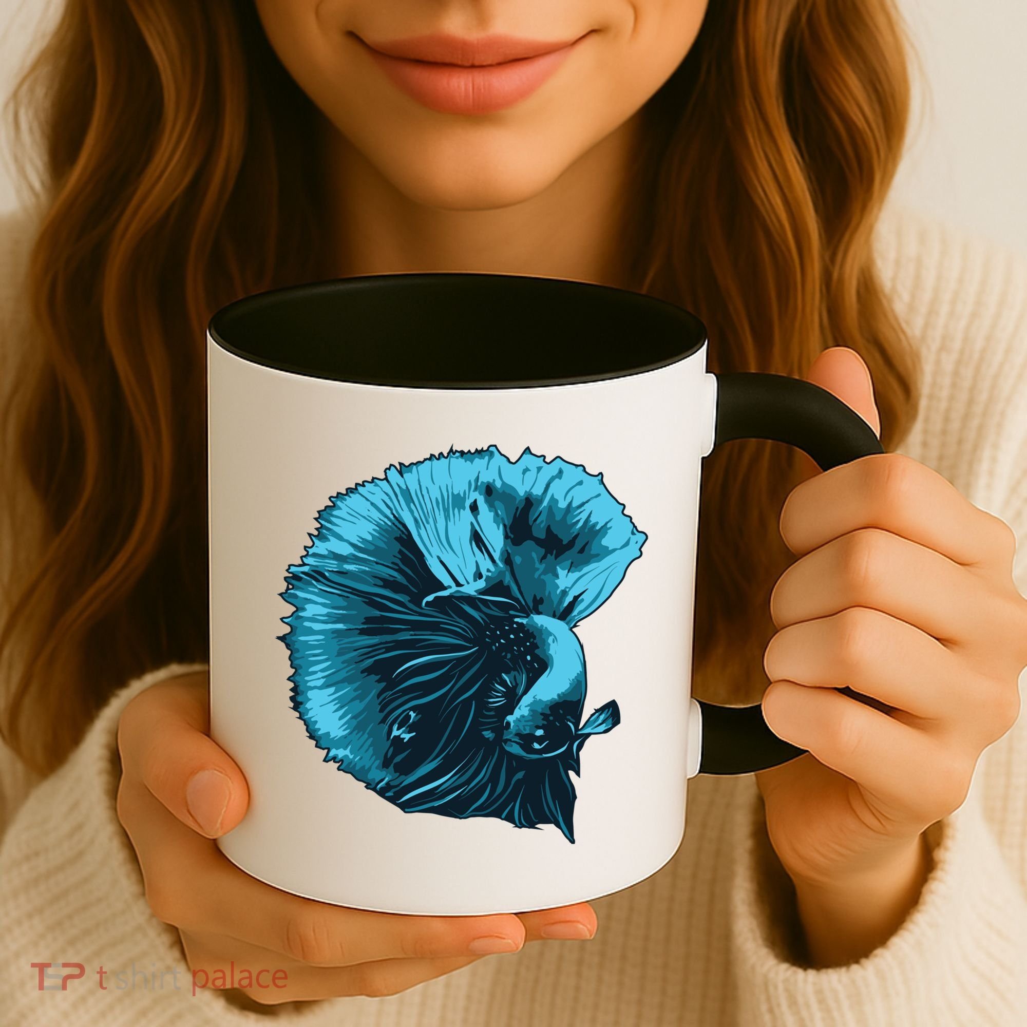 Blue Betta Fish And Siamese Fighting Fish Aquarium Owner Funny Gift Coffee Mug