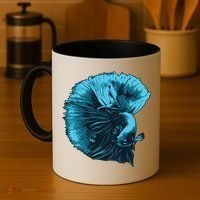 Blue Betta Fish And Siamese Fighting Fish Aquarium Owner Funny Gift Coffee Mug thumb 4
