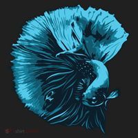 Blue Betta Fish And Siamese Fighting Fish Aquarium Owner Funny Gift Beanie thumb 2