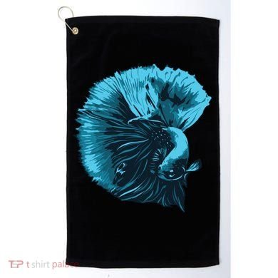 Blue Betta Fish And Siamese Fighting Fish Aquarium Owner Funny Gift Golf Towel