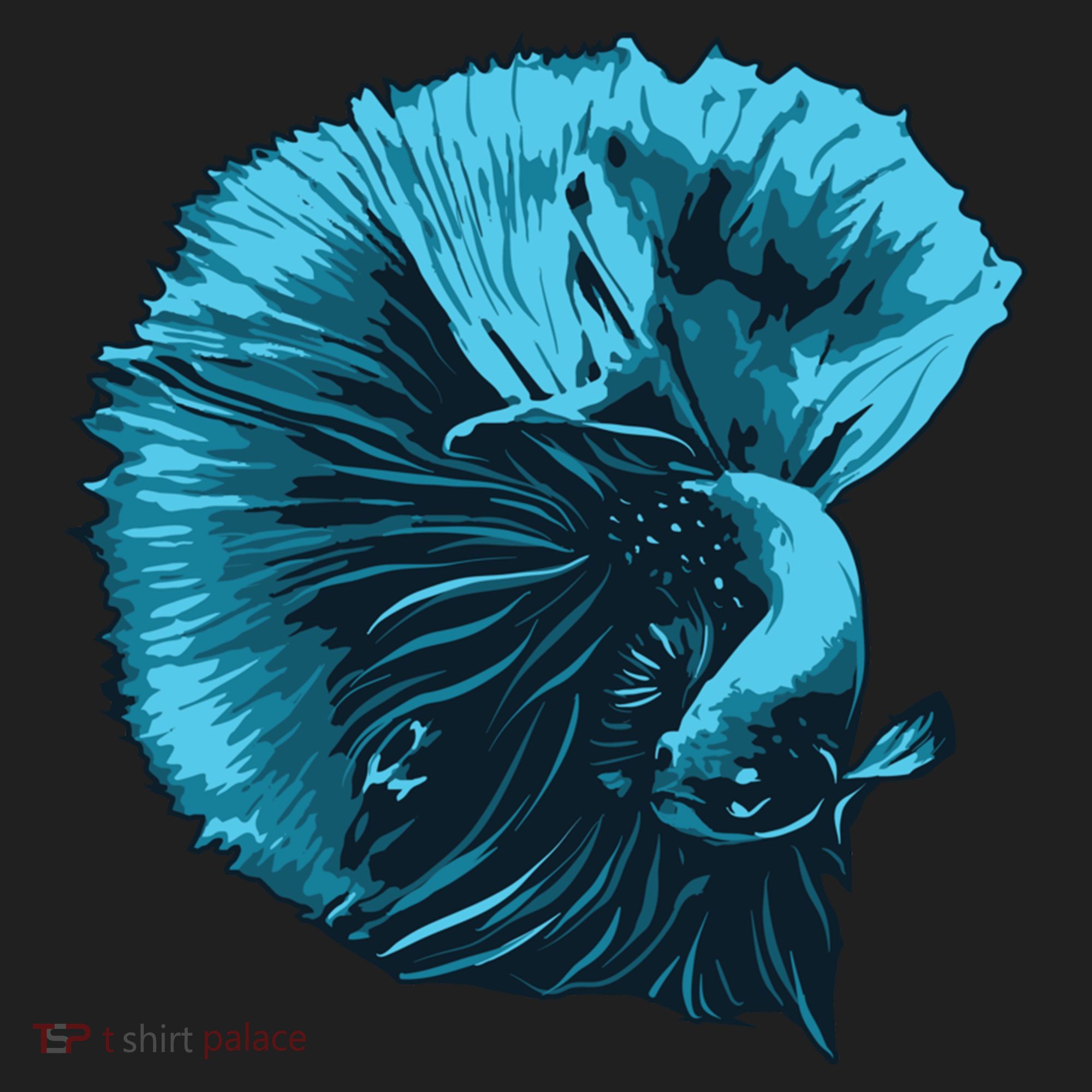 Blue Betta Fish And Siamese Fighting Fish Aquarium Owner Funny Gift Golf Towel