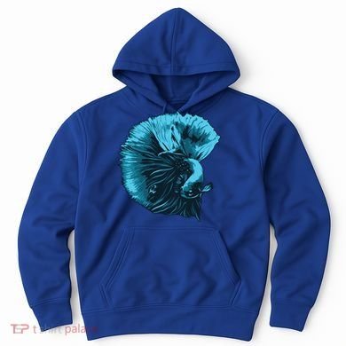 Blue Betta Fish And Siamese Fighting Fish Aquarium Owner Funny Gift Hoodie