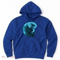 Blue Betta Fish And Siamese Fighting Fish Aquarium Owner Funny Gift Hoodie thumb 0