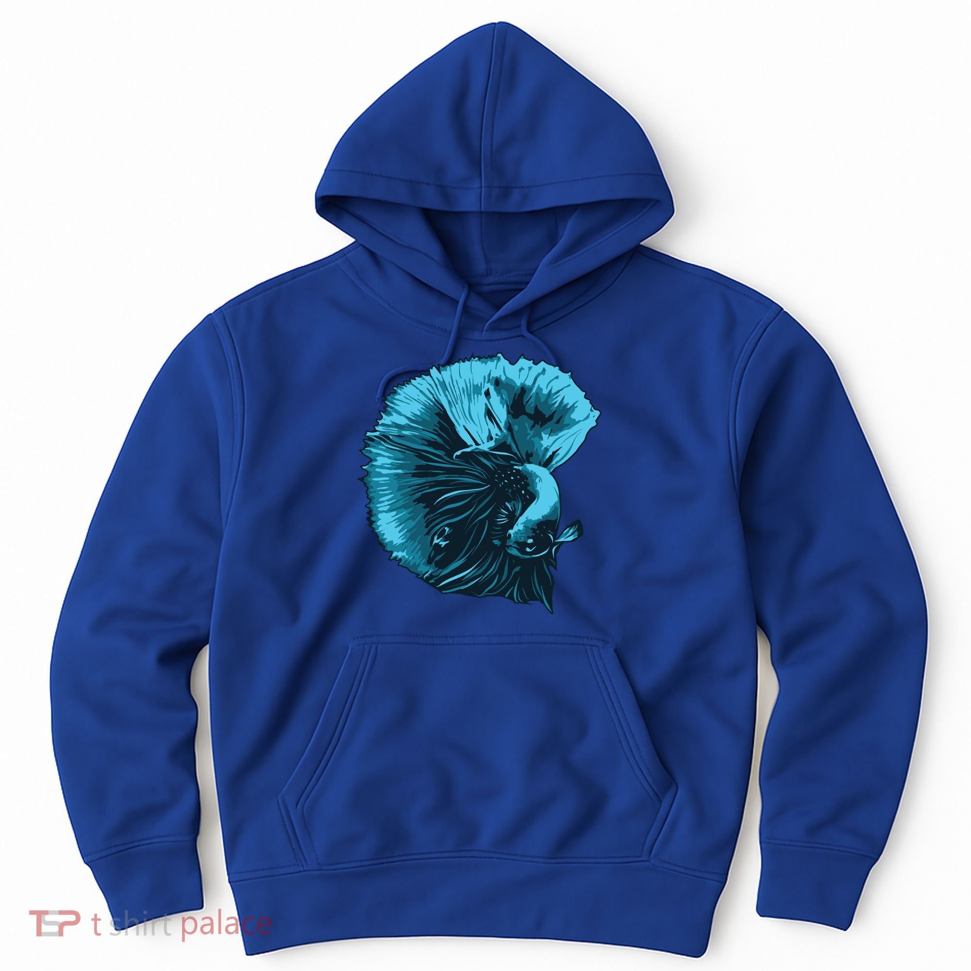 Blue Betta Fish And Siamese Fighting Fish Aquarium Owner Funny Gift Hoodie