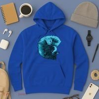 Blue Betta Fish And Siamese Fighting Fish Aquarium Owner Funny Gift Hoodie thumb 3