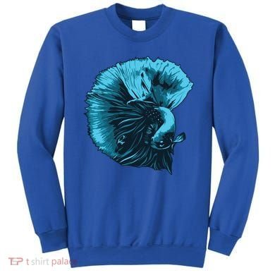 Blue Betta Fish And Siamese Fighting Fish Aquarium Owner Funny Gift Sweatshirt