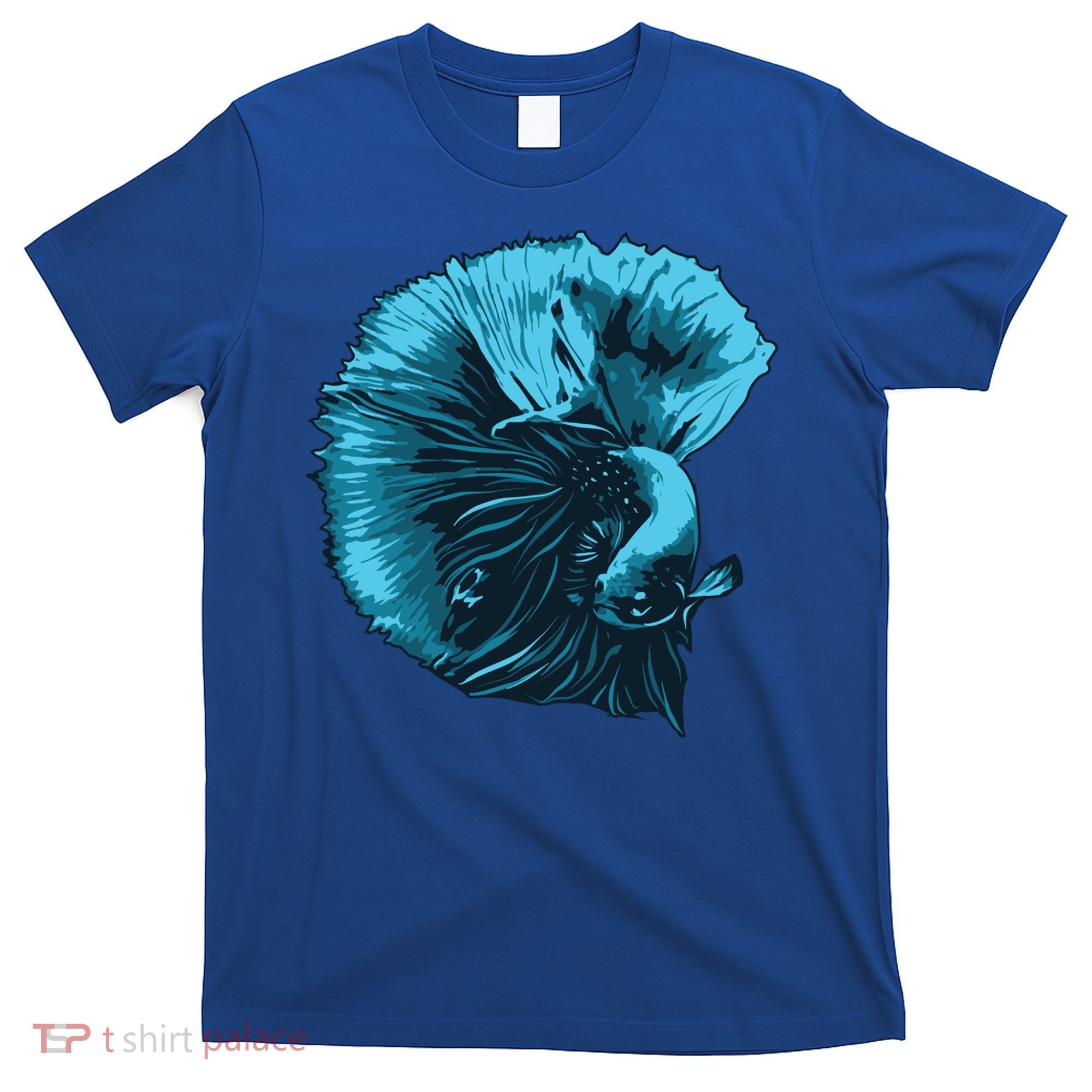Blue Betta Fish And Siamese Fighting Fish Aquarium Owner Funny Gift T-Shirt