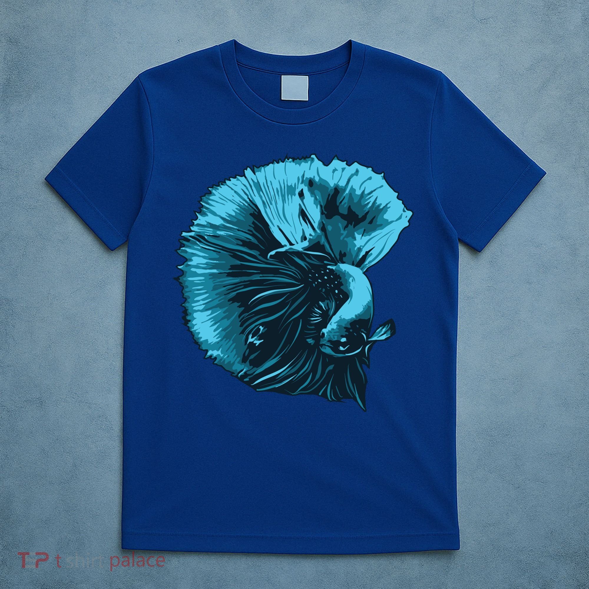 Blue Betta Fish And Siamese Fighting Fish Aquarium Owner Funny Gift T-Shirt
