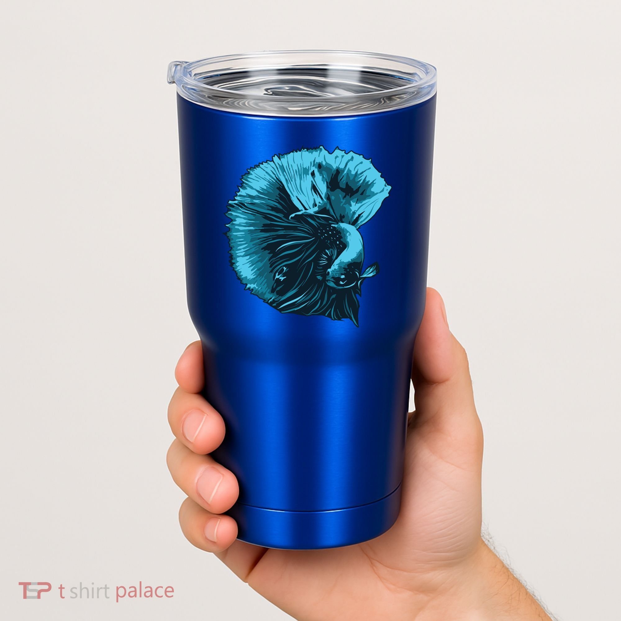 Blue Betta Fish And Siamese Fighting Fish Aquarium Owner Funny Gift Tumbler
