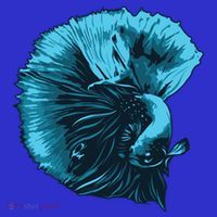 Blue Betta Fish And Siamese Fighting Fish Aquarium Owner Funny Gift Women's Tank Top thumb 5
