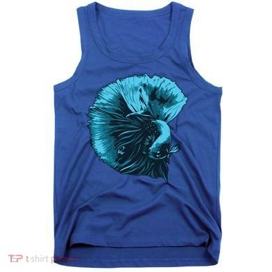 Blue Betta Fish And Siamese Fighting Fish Aquarium Owner Funny Gift Tank Top
