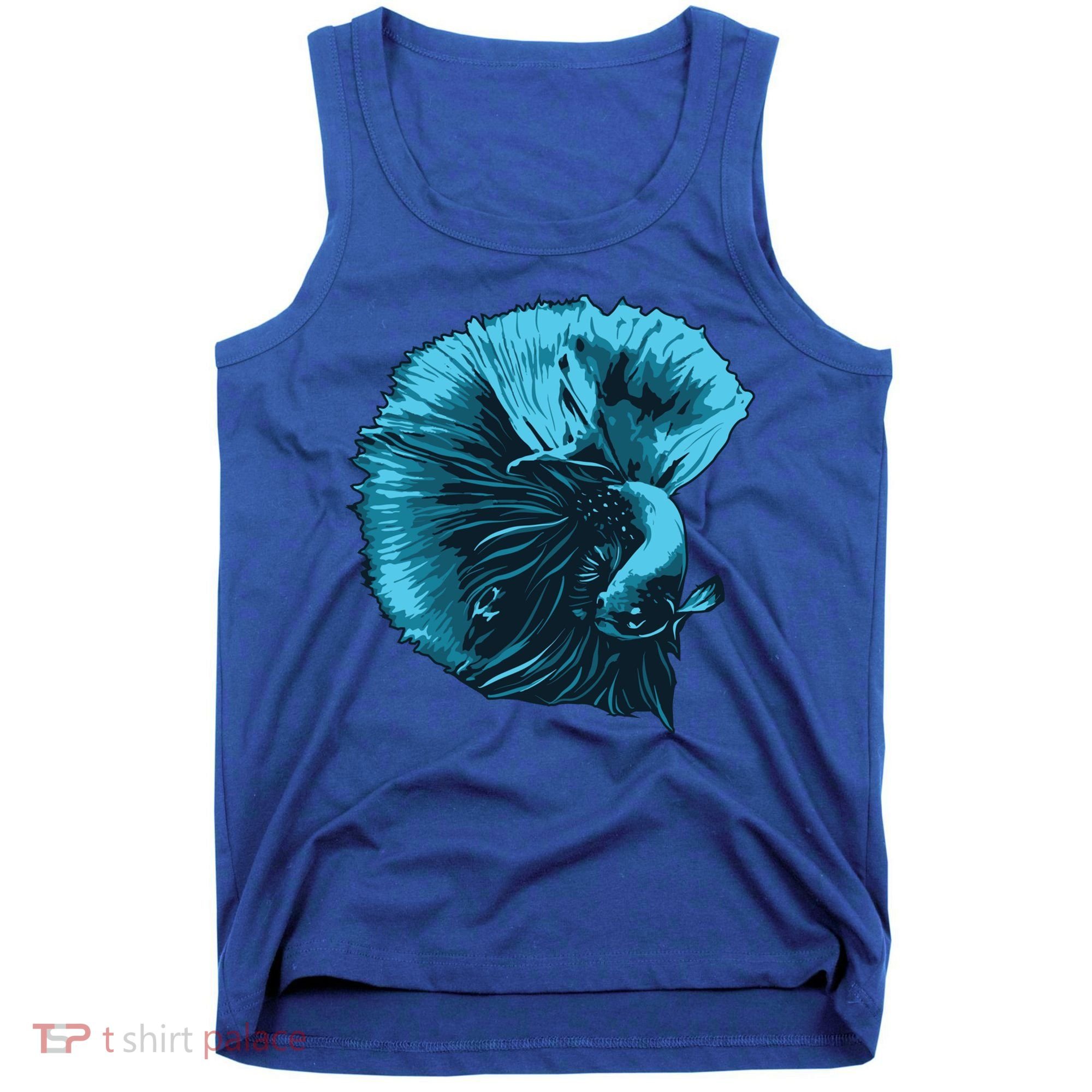 Blue Betta Fish And Siamese Fighting Fish Aquarium Owner Funny Gift Tank Top