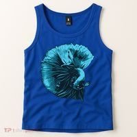 Blue Betta Fish And Siamese Fighting Fish Aquarium Owner Funny Gift Tank Top thumb 2
